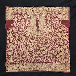 Rare Parsi Jhablo (chemisier) broderie à la main