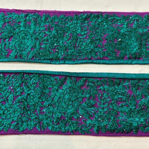 Vintage Saree Borte Handwerk Dekor Vintage Sari Borte Indische Sari Borte Designer Stickerei Borte DIY Kostüm Stoff Vintage Seide Saree Borte