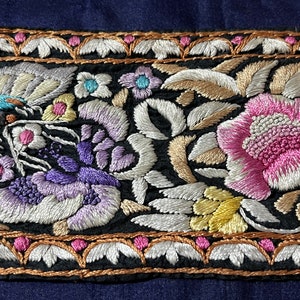 Vintage Parsi Embroidery Border Saree Trim 7 Meters image 7