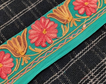 Vintage indio Sari borde costura bordado cinta de recorte antiguo encaje DIY hogar decoración boda festiva pared colgante lentejuelas étnicas