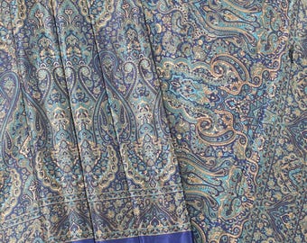 Vintage Crepe Silk Saree Fabric: 5 Yards, Floral Print, Dressmaking Material