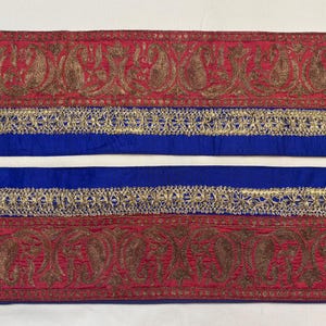 Vintage indische Sari Borte Nähen Perlen Dekorative Zierleiste Zierleisten Hand Gestickt Pailletten Perlen Stein Arbeit Handwerk Dekor DIY Spitze