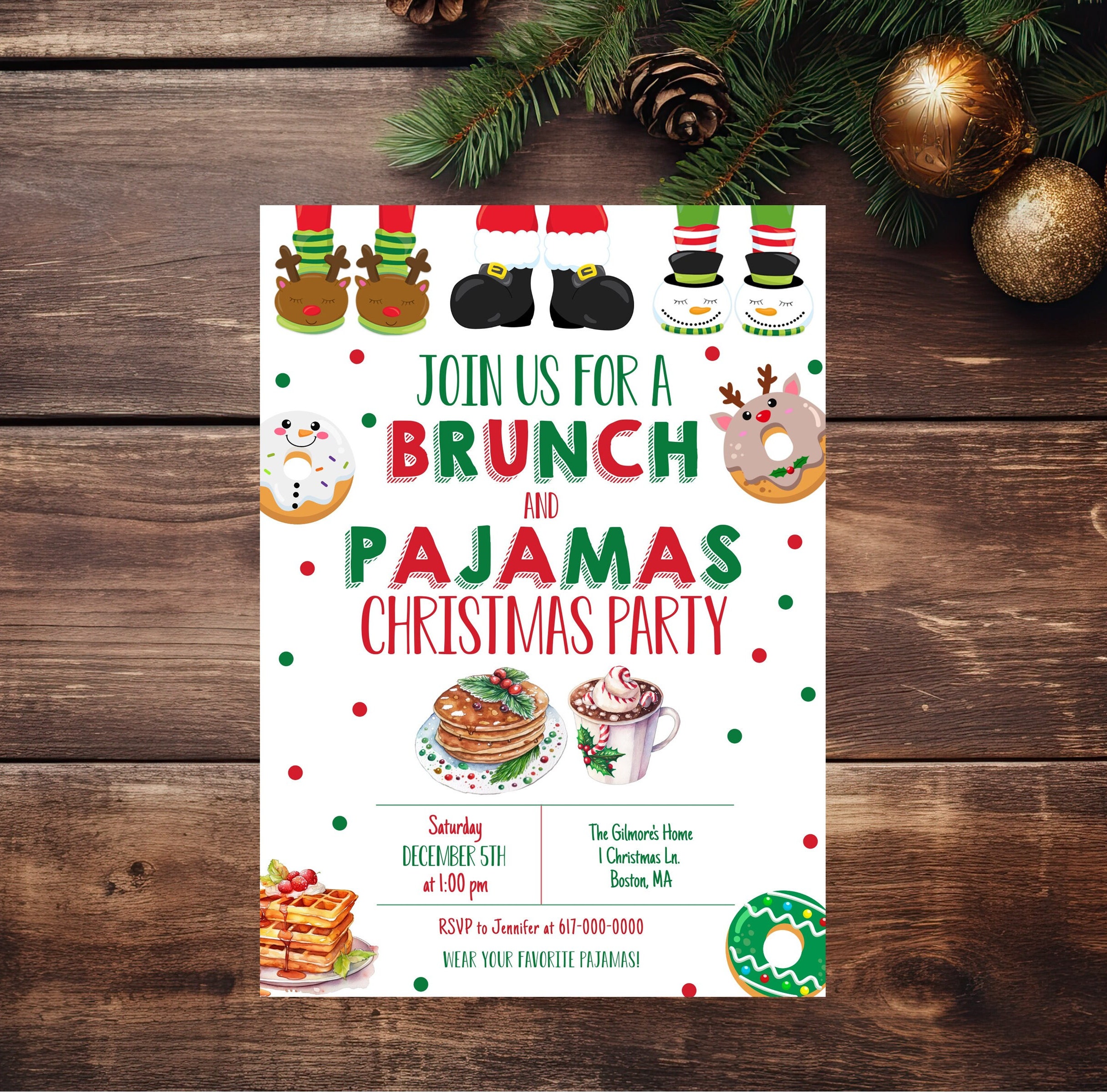 Family Christmas Brunch Invitation