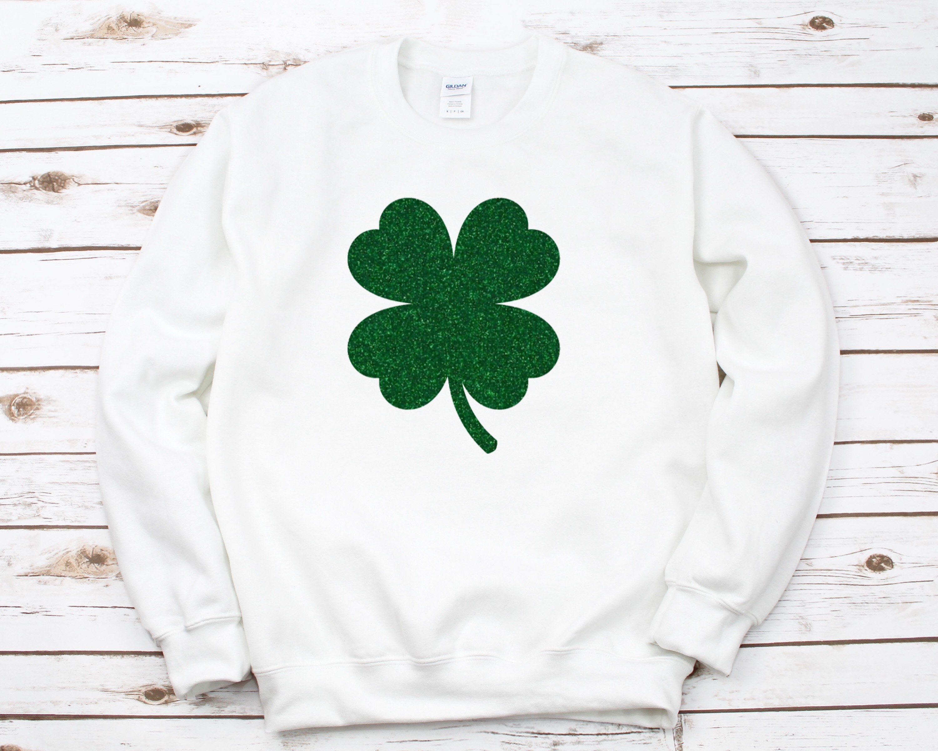 St. Patricks Day Sweatshirt Four Leaf Clover | Etsy