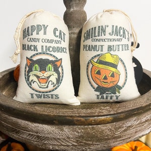 Halloween Tiered Tray Decor, Halloween Tier Tray, Fake Candy, Mini Bags