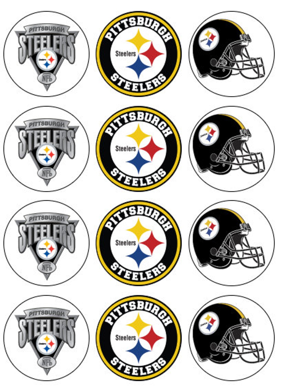 NFL Pittsburgh Steelers Pre-Cut Edible Cupcake Cake Cake | Etsy