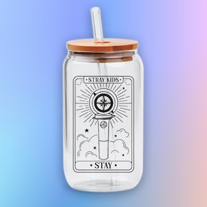 Nachimbong Tarot Card Libbey Glass Can, Stray Kids K-Pop Inspired, Perfect Gift for SKZ Stay