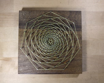 String Art Mandala - Heptagon Spiral Sacred Geometry