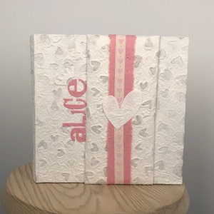 Album foto baby fatto a mano personalizzabile, idea regalo per nascita, battesimo e primo compleanno, foto album per bambini con nome