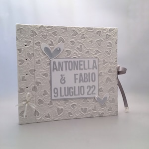 Libro firme e dediche ospiti matrimonio, libro dei ricordi di matrimonio, personalizzato con nome sposi e data matrimonio, album polaroid