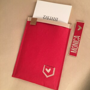 Custodia per libro fatta a mano in carta, tasca libro per regalare o proteggere, copertina libro da personalizzare con colori, segnalibro