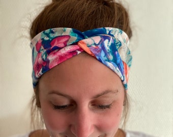 Haarband/Stirnband fleur abstraite