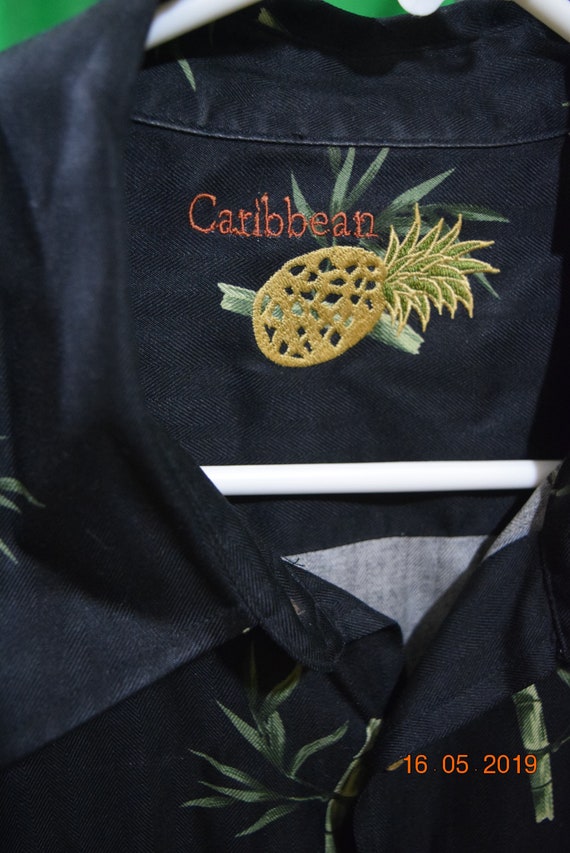 Caribbean Pineapple: Bamboo Short-Sleeve 100% Silk - image 4