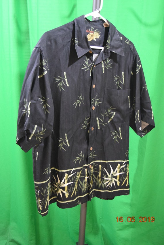 Caribbean Pineapple: Bamboo Short-Sleeve 100% Silk