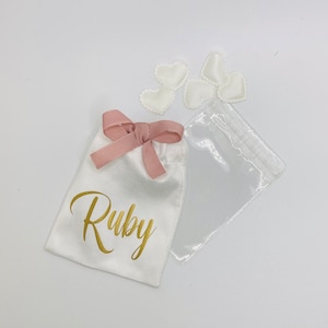 Personalized jewelry gift bag, personalized gift pouch.