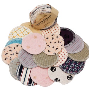 Reusable Organic Cotton Pads (Random Color), Organic Facial Round, organic cotton pads, Cotton rounds, makeup remover, face pads
