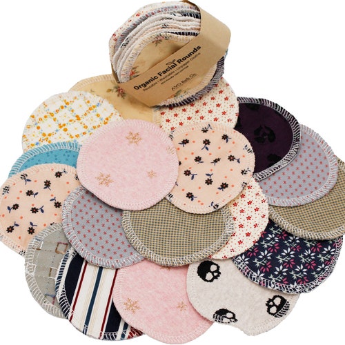 Reusable Organic Cotton Pads random Color Organic Facial Etsy