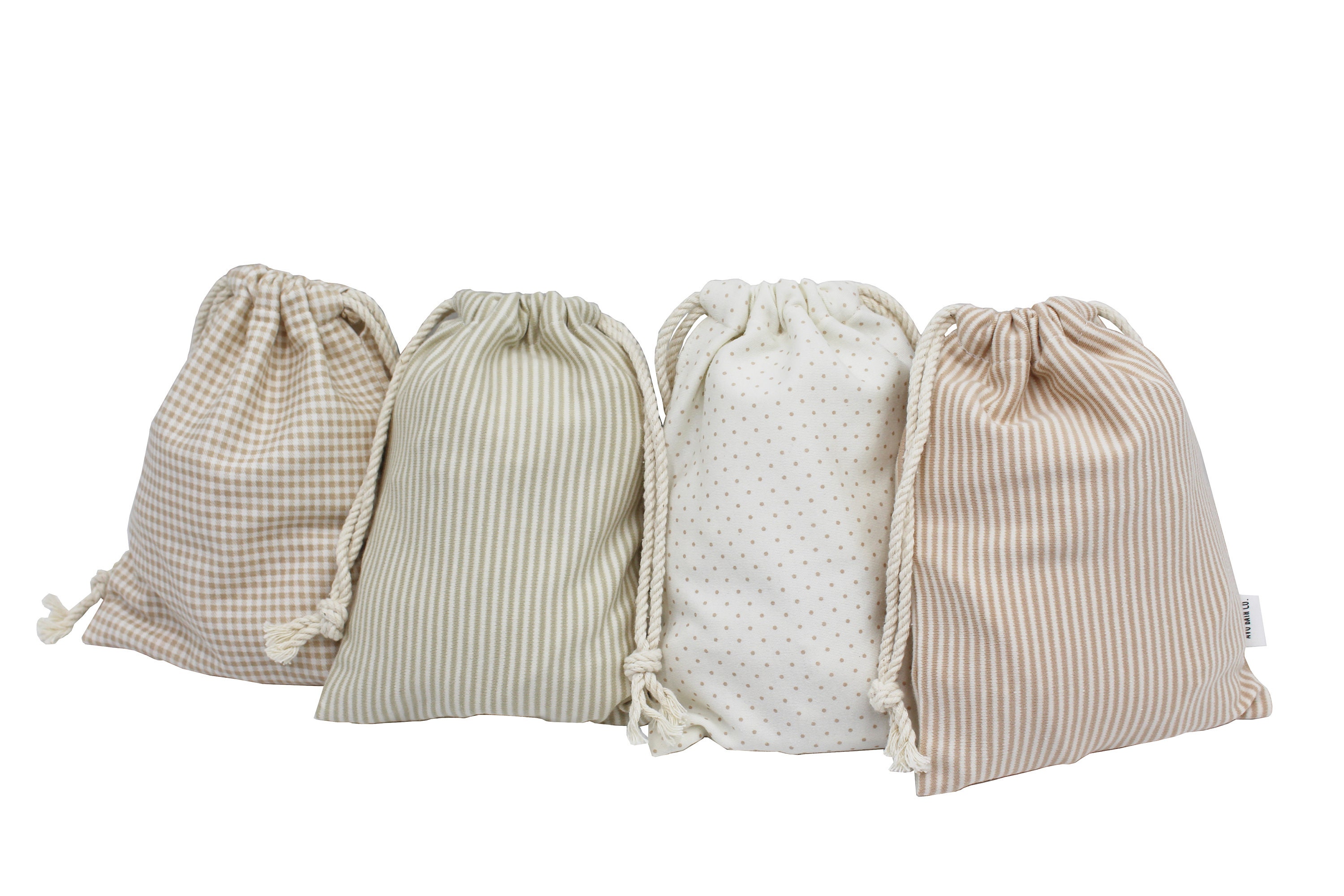 small cotton bags with drawstrings