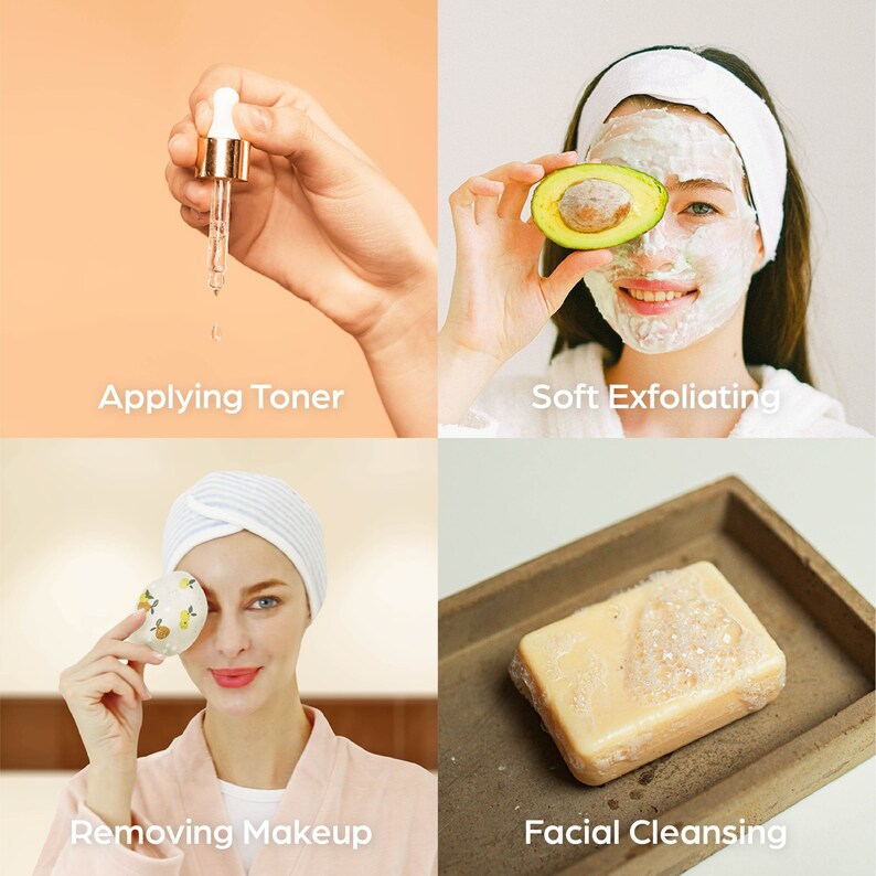 Mandarin Reusable Organic Cotton Pads Organic Facial Rounds Etsy