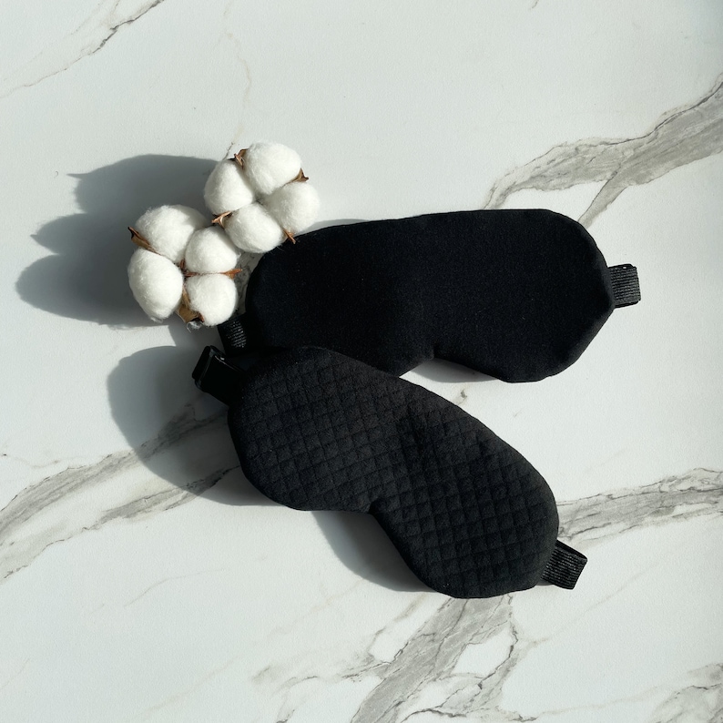 100% Bio-Bambus-Baumwolle Schlafmaske, Augenmaske, unparfümiert, Selbstfürsorge, Entspannung, Meditation, Yoga, Spa, Reisen, Geschenk Bild 1