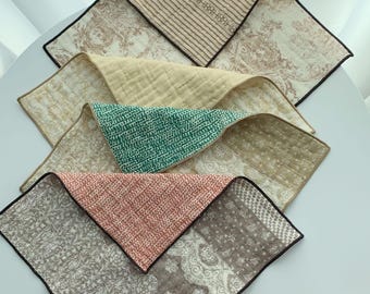 Reversible Toile Baumwoll-Gazetuch, 4-Schicht-Geschirrtuch, Cottage-Küchentuch, umweltfreundliches handgefertigtes Tuch