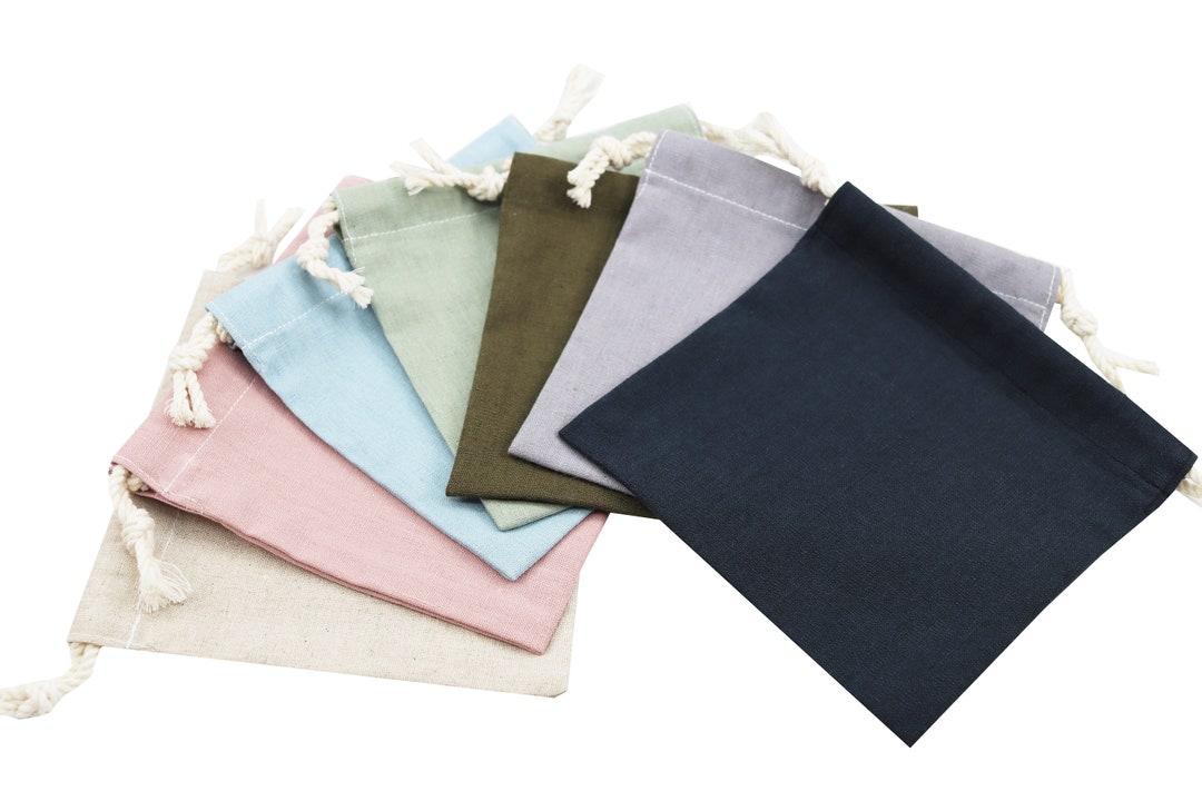 Handmade Linen Cotton Bag, Gift Pouch, Gift Bag, Christmas Gift Bag