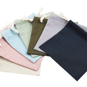 Sac en coton en lin fait main, Pochette cadeau, Sac cadeau, Sac cadeau de Noël, Pochette cadeau de Noël, Écologique, Zéro déchet, Sacs en tissu
