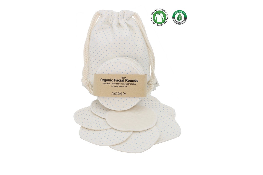 Reusable Organic Cotton Pads, Organic Facial Round, Organic Cotton Pads