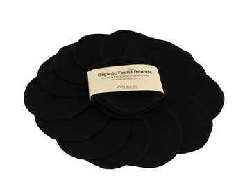 Organic Black Bamboo cotton pads/Reusable Bamboo Pads/Organic Facial Round/organic cotton pads/Cotton rounds/face pads/facial pads