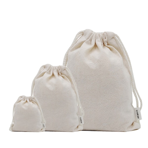 100% Cotton Reusable Produce Bag / Washable Cotton Vegetable Bag / Fruit Bag / Eco-Friendly / Zero Waste / Sustainable / Biodegradable