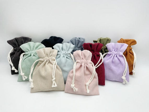 Corduroy Gift Wrapping Corduroy Drawstring Bag Small Drawstring
