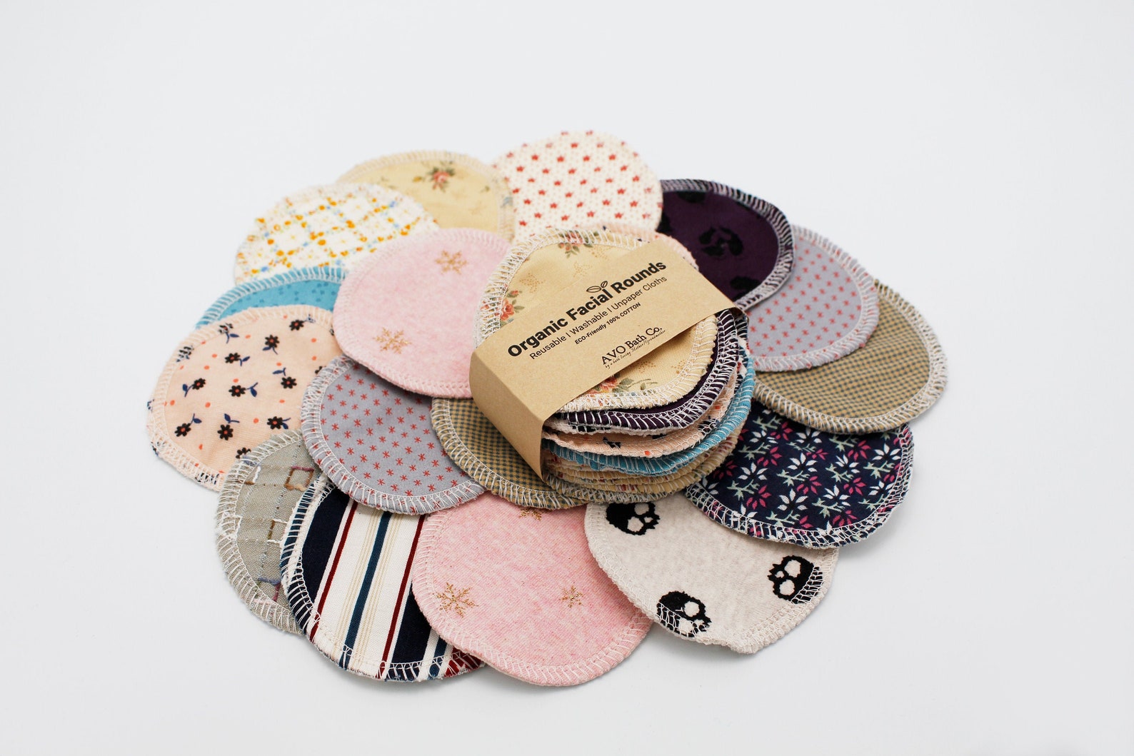 Reusable Organic Cotton Pads random Color Organic Facial Etsy