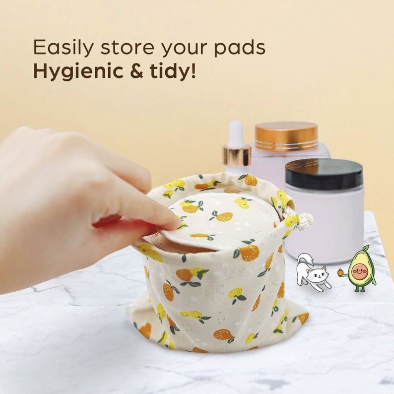 Mandarin Reusable Organic Cotton Pads Organic Facial Rounds Etsy