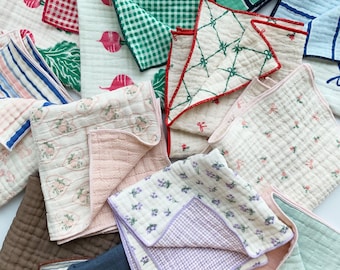 Reversible 100% Cotton Gauze Handkerchief – Soft Breathable 4-Layer Double-Sided Pocket Square