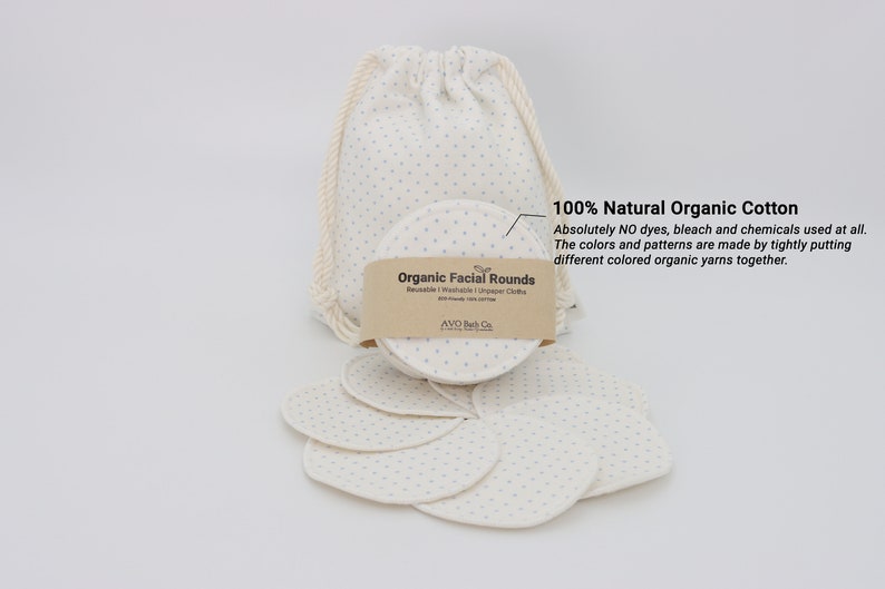 Reusable Organic Cotton Pads Organic Facial Round Organic Etsy