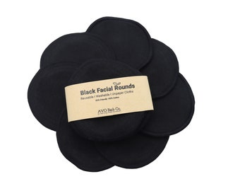 100% Black cotton pads(double-sided)/Reusable Cotton Pads/Makeup Remover/facial cotton pads/Cotton rounds/face pads/facial pads