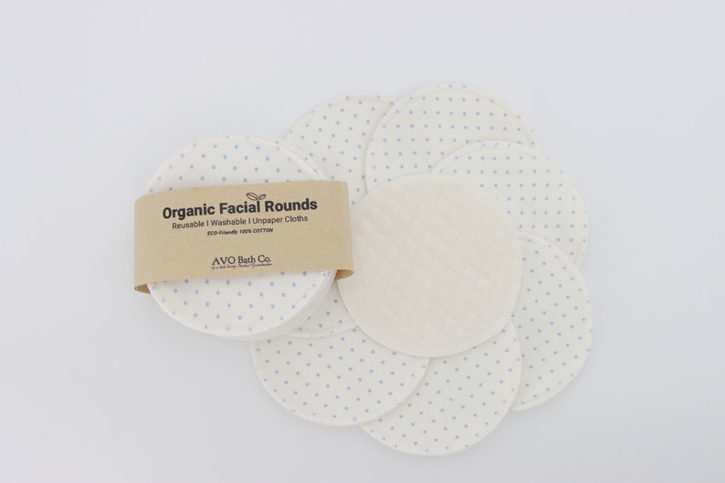 Reusable Organic Cotton Pads Organic Facial Round Organic Etsy