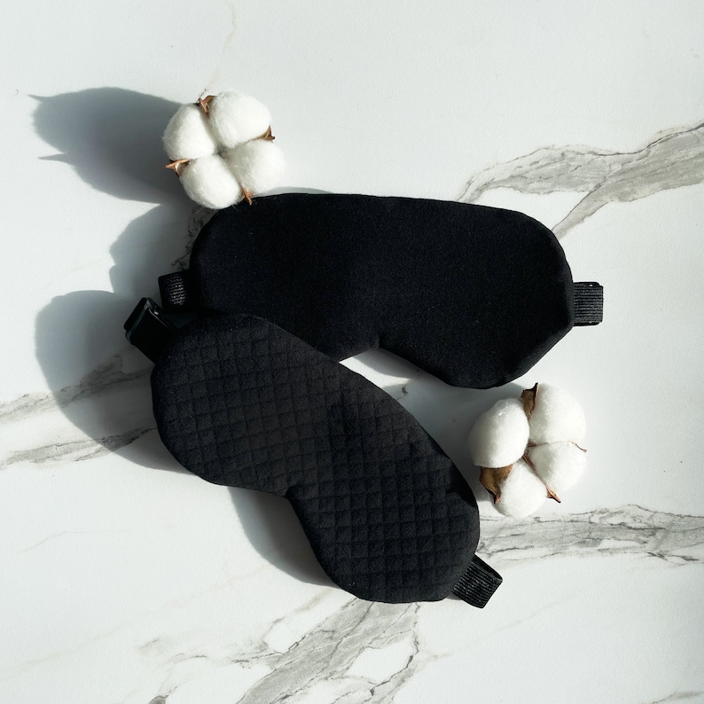 100% Bio-Bambus-Baumwolle Schlafmaske, Augenmaske, unparfümiert, Selbstfürsorge, Entspannung, Meditation, Yoga, Spa, Reisen, Geschenk Bild 9