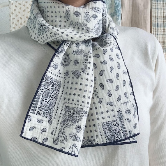 Muslin Cotton Long Scarf – Soft, Lightweight, Hypoallergenic, Breathable, Custom Size Available, Handmade Scarf, Gift for her