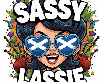 Sassy Lassie Sticker | Scottish Pride