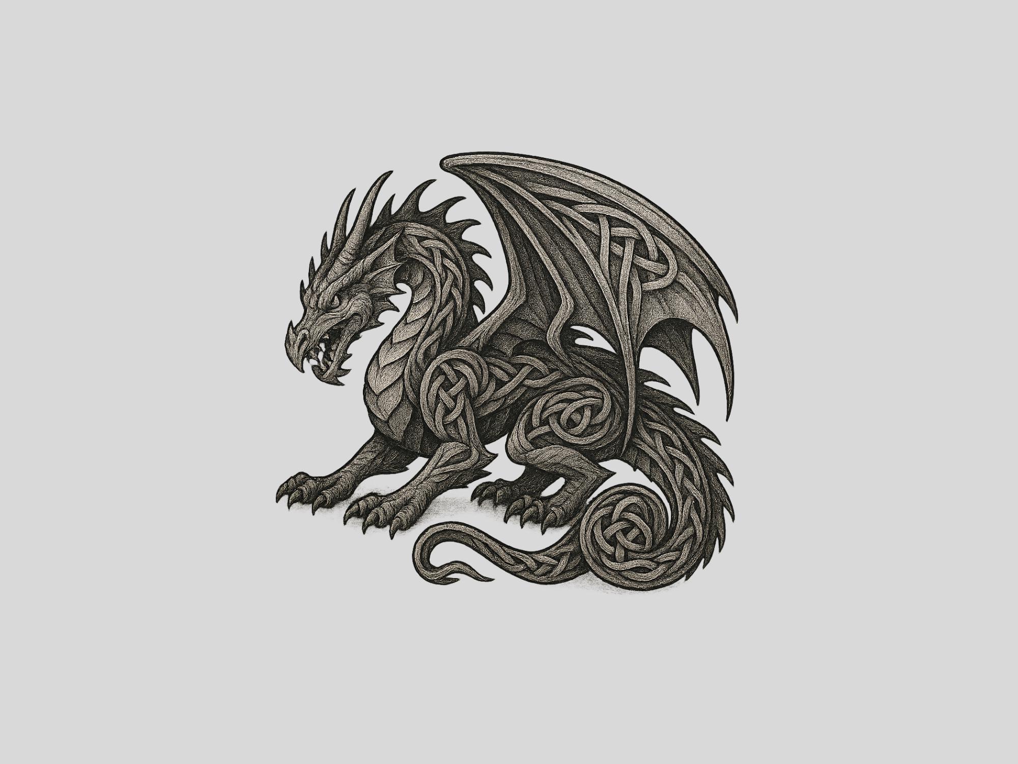 Celtic Knotwork Dragon Decal by Ecossaise