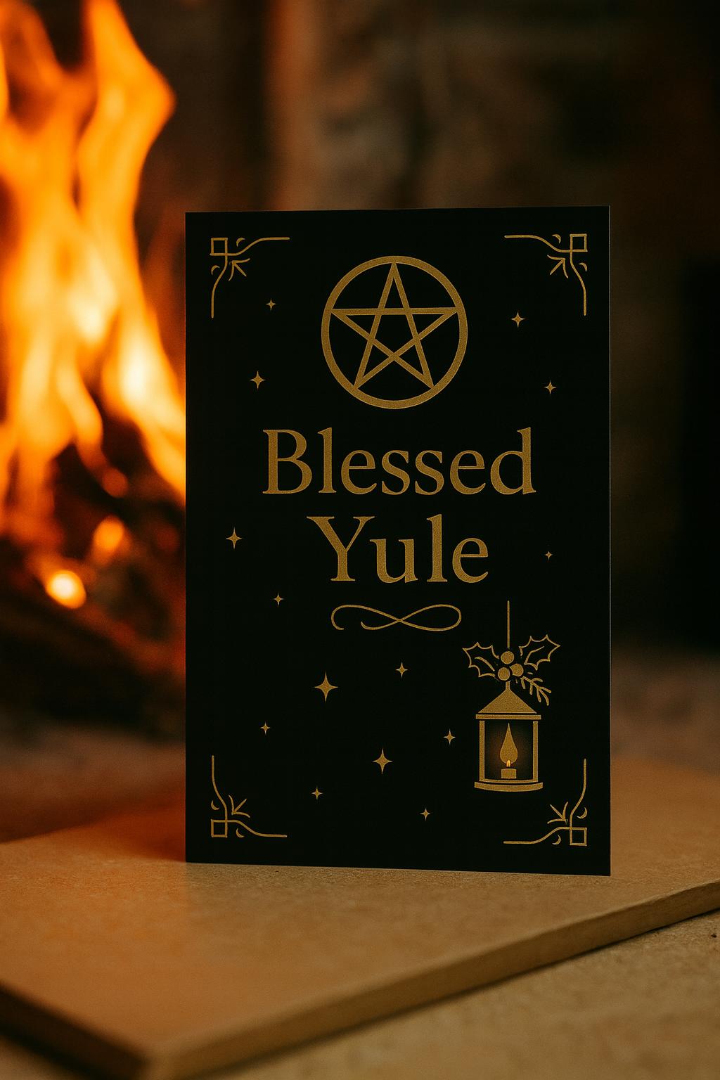 Blessed Yule Greeting Card by Ecossaise