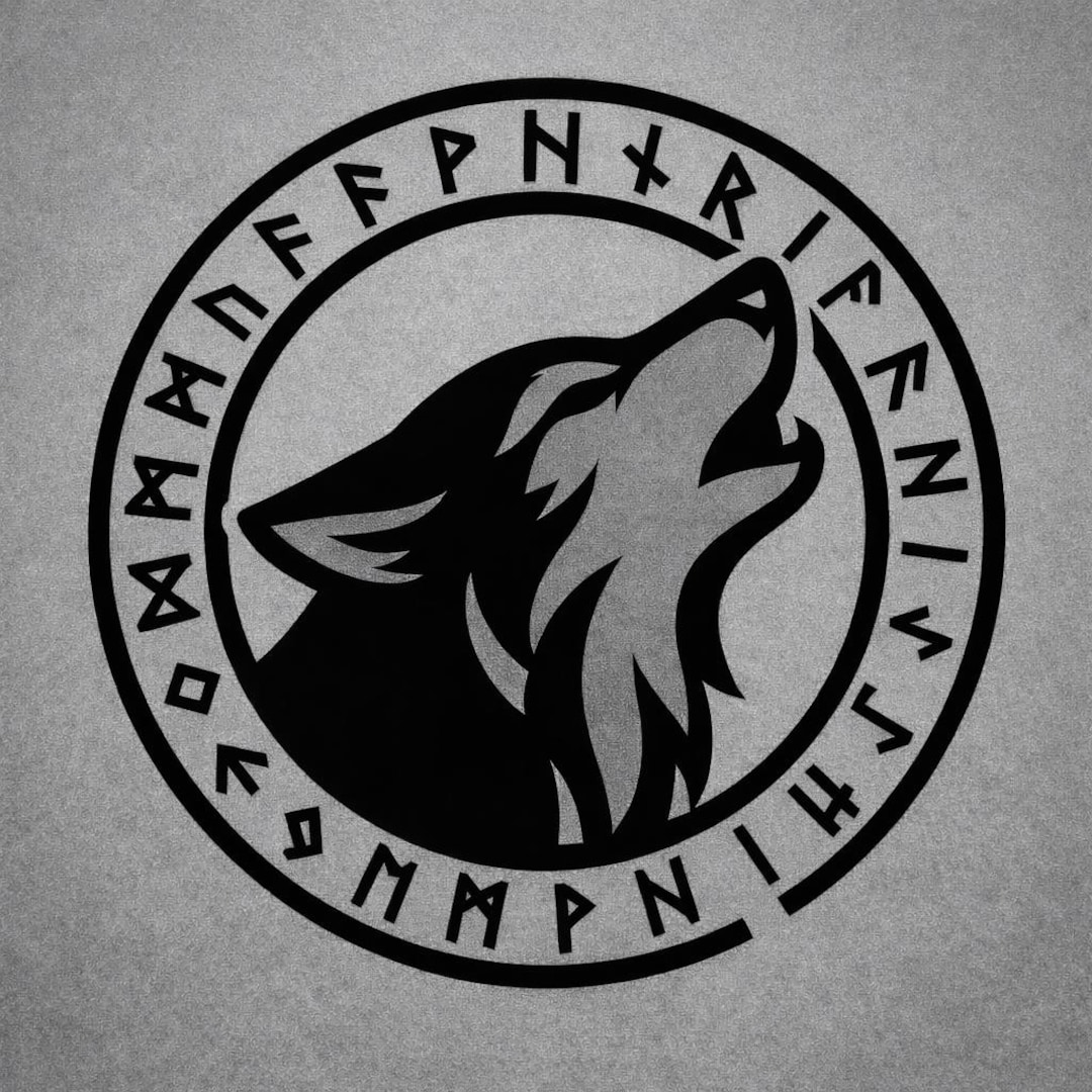 Howling Wolf Rune Decal | Norse Wolf Vinyl Sticker | Viking Symbol Car ...