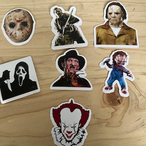 Slasher film Halloween stickers