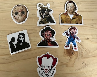 Slasher film Halloween stickers