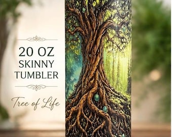 Tree of Life 20 oz Skinny Tumbler