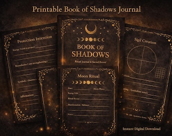 Gothic Grimoire Journal Pages | Witchcraft Ritual Planner (Digital Download)