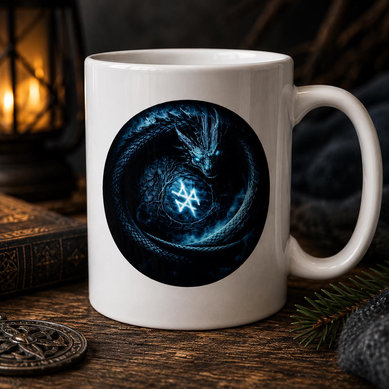 Fantasy Dragon Ceramic Mug by Ecossaise