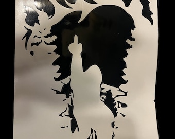 I Hate People window decal