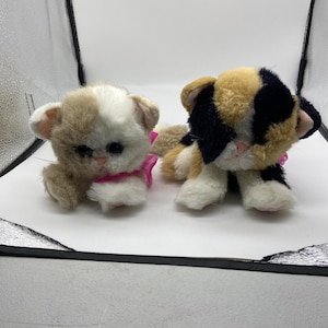 Tyco Kitty Kitty Kittens Plush 1992 Calico/Tan Split Color Face Read